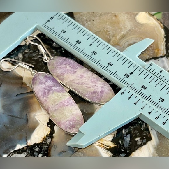 Lepidolite Pendant & Earrings - Picture 15 of 17
